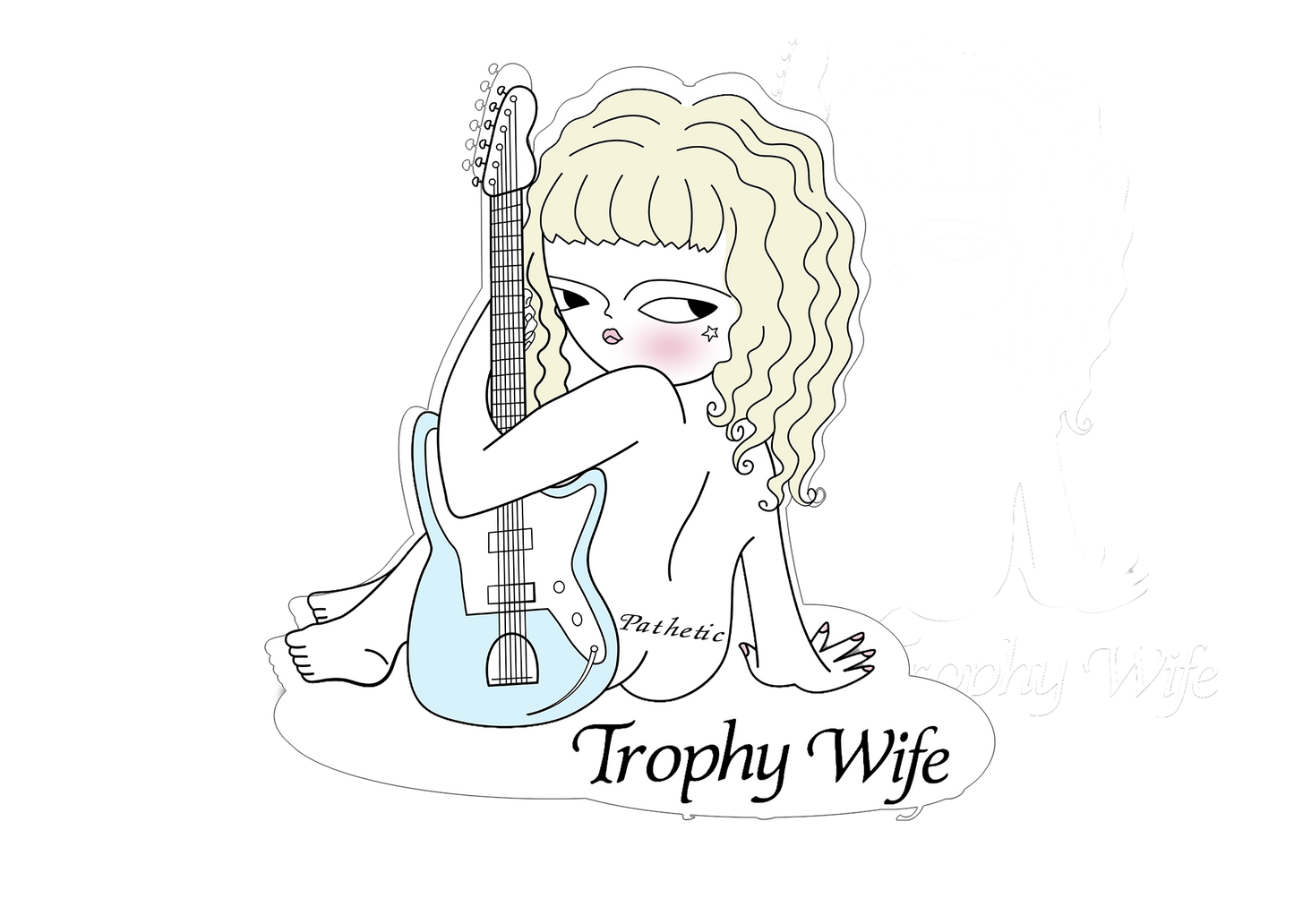 Guitar Girl Sticker